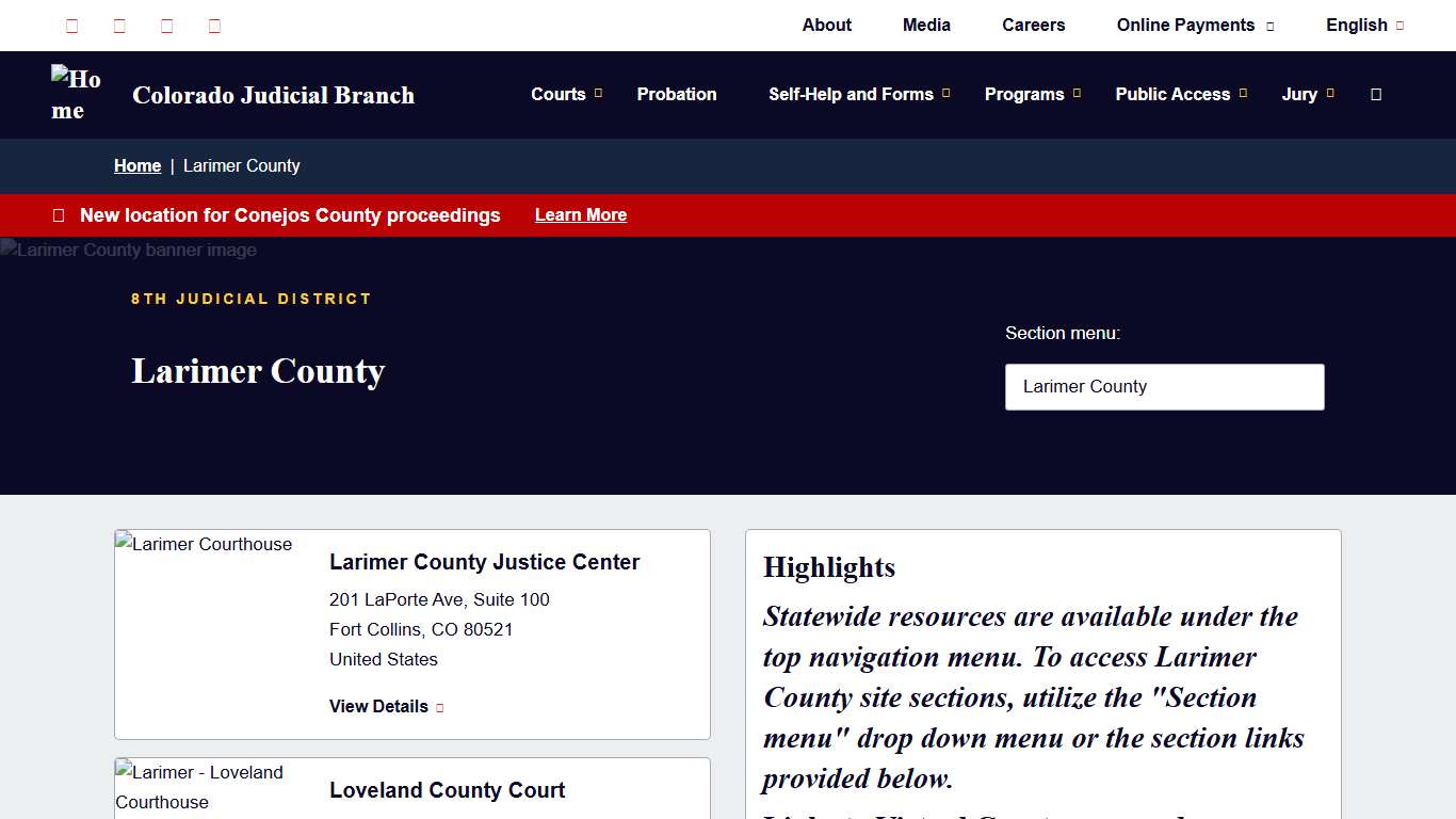 Larimer County | Colorado Judicial Branch